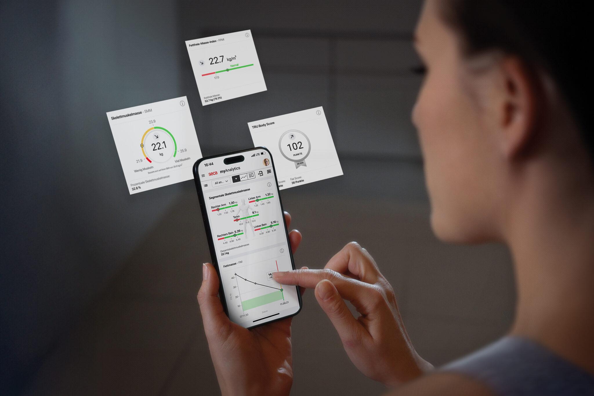 Messwerte Bioimpedanzanalyse